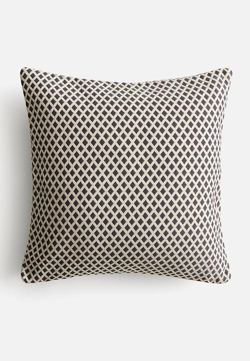 H&M - Outdoor cushion cover - black/patterned