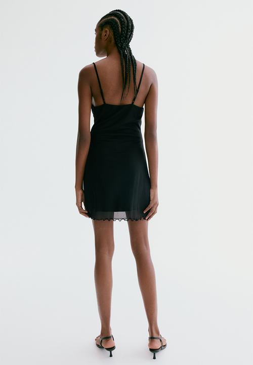 H&M - Mini mesh dress - black