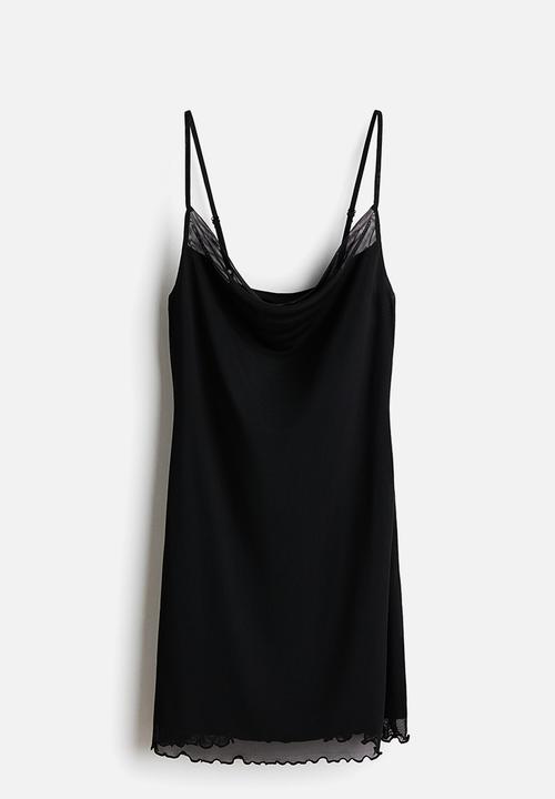 H&M - Mini mesh dress - black