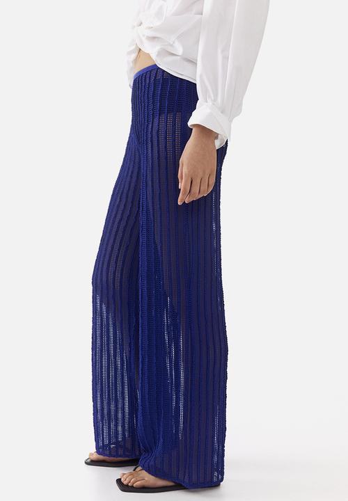 H&M - Textured net trousers - bright blue