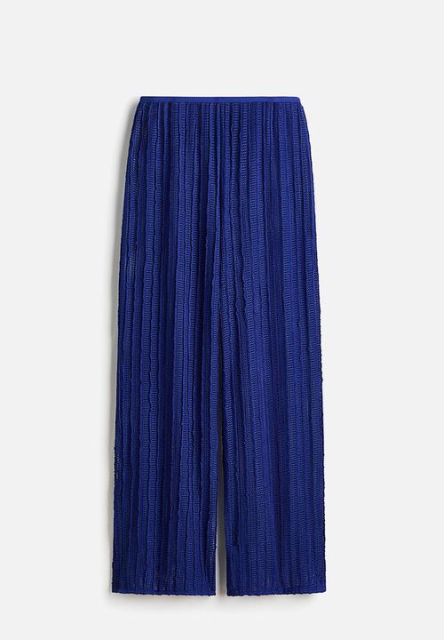 H&M - Textured net trousers - bright blue