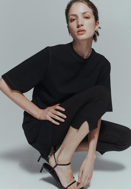 H&M - Cotton t-shirt dress - black