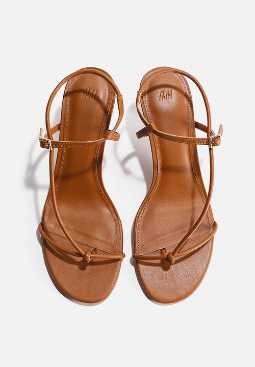H&M - Heeled strappy sandals - brown