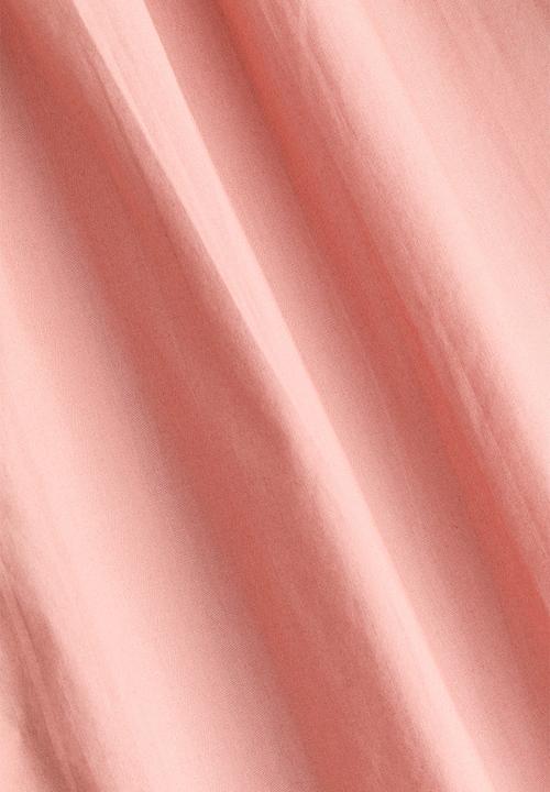 H&M - Tie-strap cotton dress - dusty pink