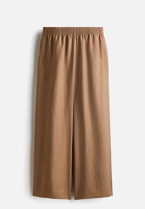 H&M - Linen-blend ankle-length trousers - beige