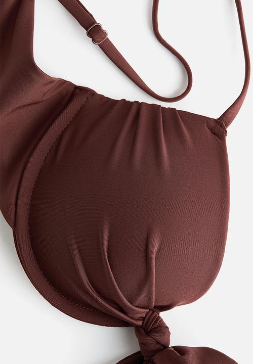 H&M - Push-up bikini top - dark brown