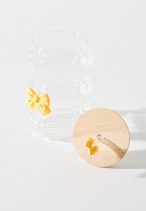 Pop Candy - Tumbler with decorative bow - clear/yellow