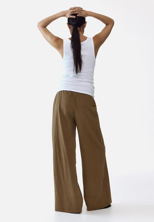 H&M - Mama before & after drawstring trousers - khaki green
