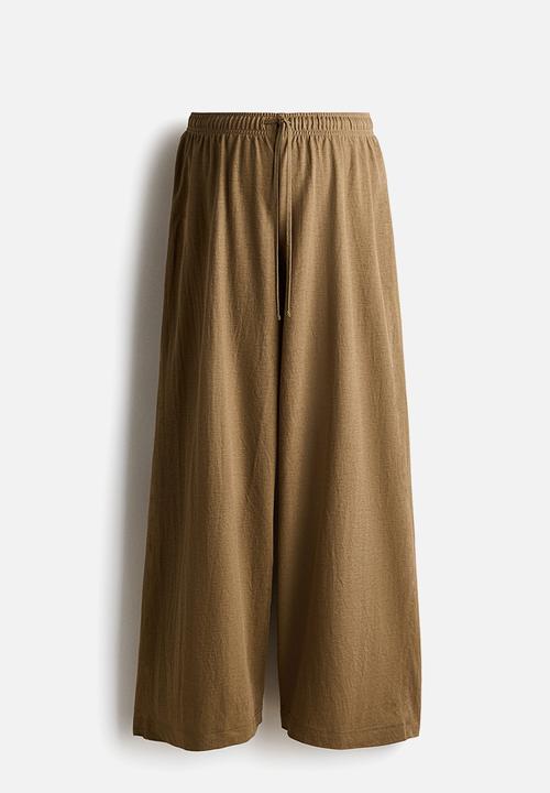 H&M - Mama before & after drawstring trousers - khaki green
