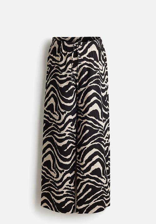 H&M - Mama before & after drawstring trousers - black/zebra print