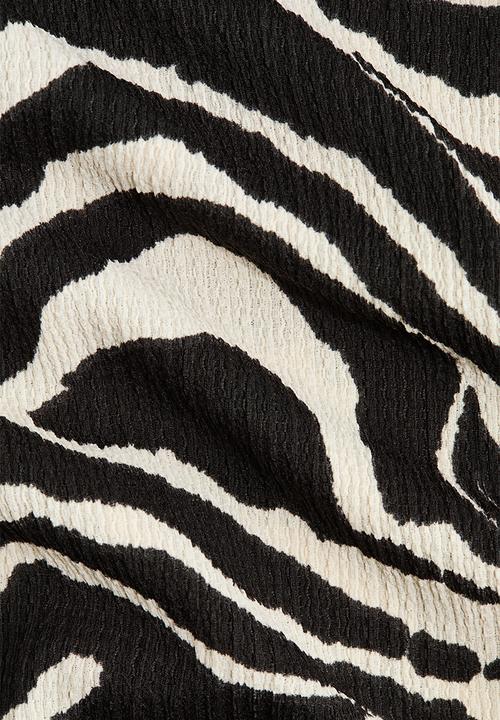 H&M - Mama before & after drawstring trousers - black/zebra print
