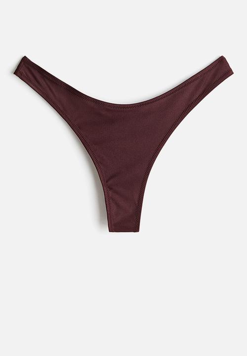 H&M - Brazilian bikini bottoms - dark brown