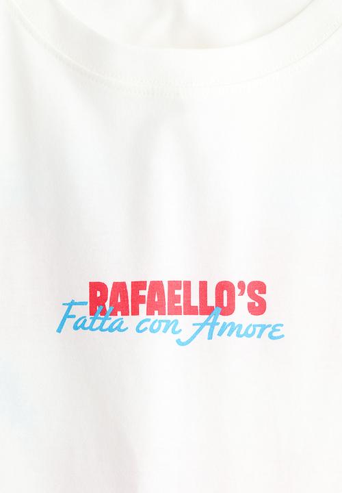 H&M - Oversized T-shirt - white/rafaello's