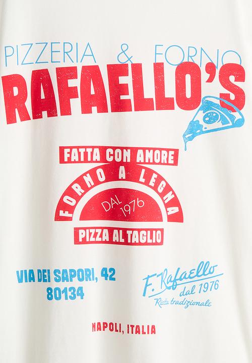 H&M - Oversized T-shirt - white/rafaello's
