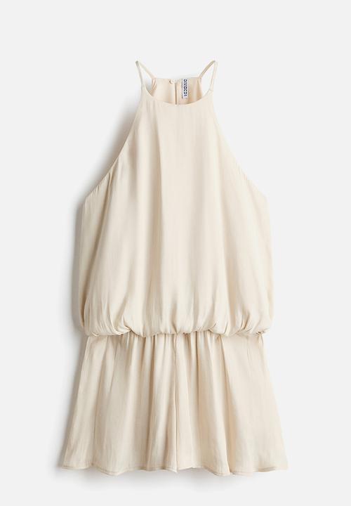 H&M - Draped playsuit - light beige