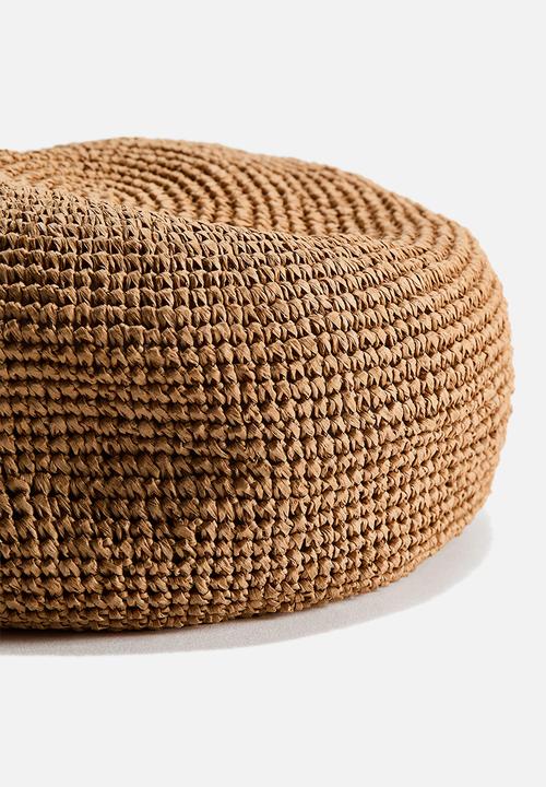 H&M - Straw beret - dark beige