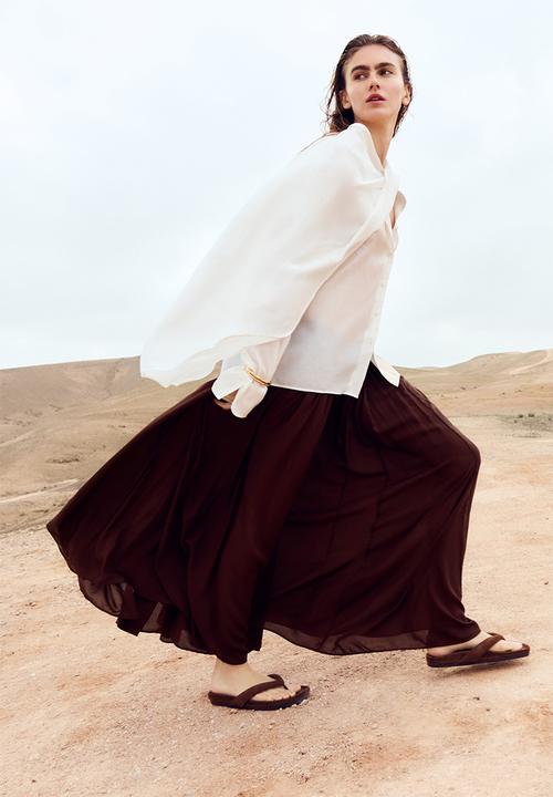 H&M - Gathered modal skirt - brown