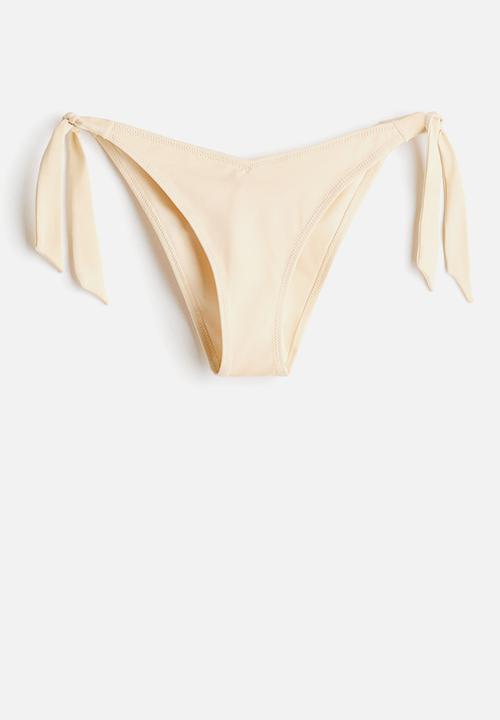 H&M - Tie tanga bikini bottoms - light beige