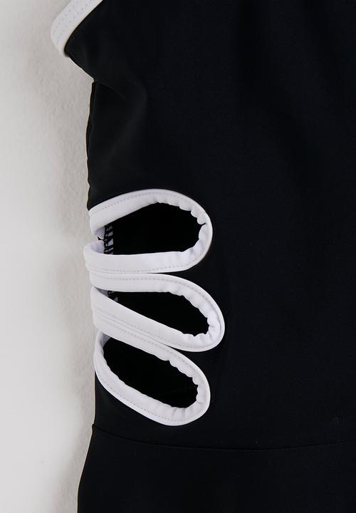 Pop Candy - Swimsuit & shorts set - black/white