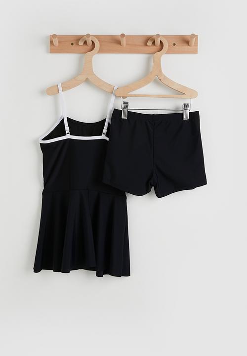 Pop Candy - Swimsuit & shorts set - black/white