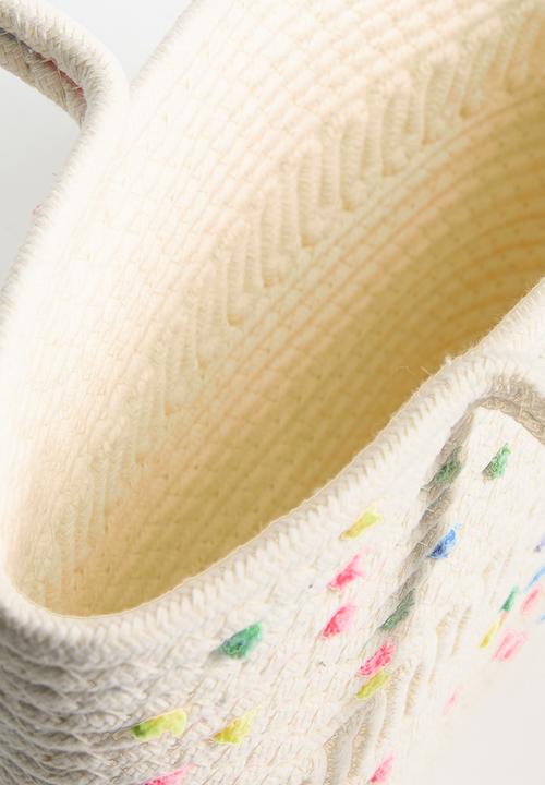 Pop Candy - Confetti rope tote bag - cream