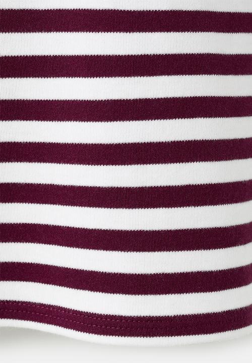 MANGO - T-shirt riti - Maroon
