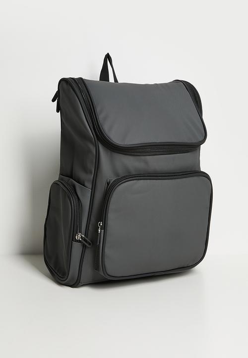 Pop Candy - Sleek flap-top backpack - grey