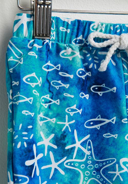 Pop Candy - Starfish multi swim shorts - blue