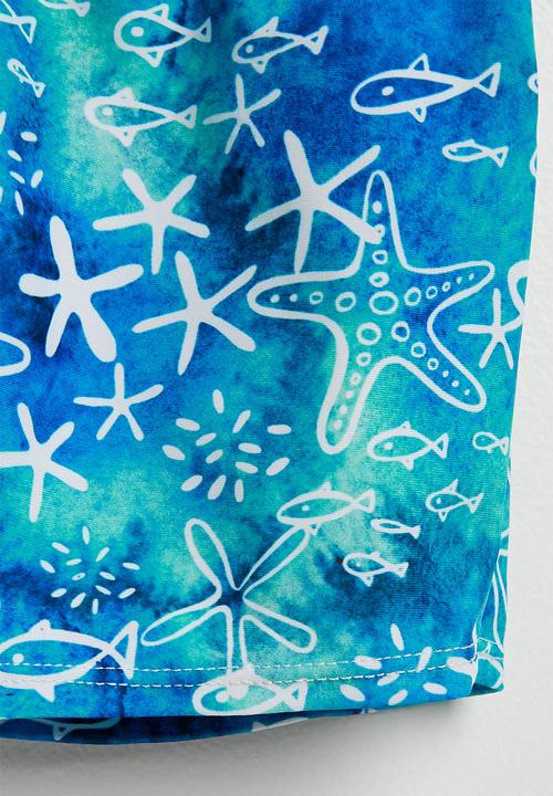 Pop Candy - Starfish multi swim shorts - blue