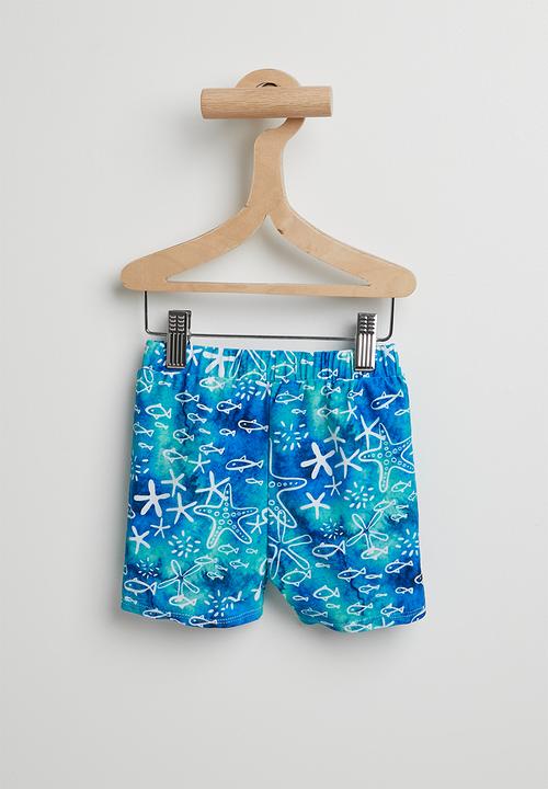 Pop Candy - Starfish multi swim shorts - blue