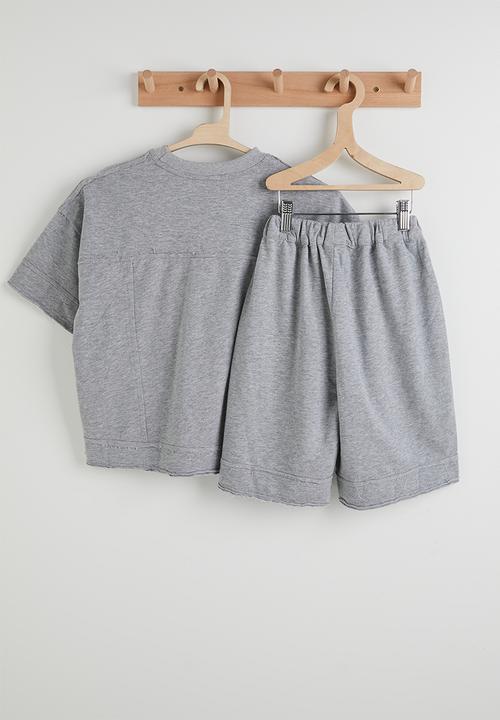 Pop Candy - T-shirt and shorts set - grey