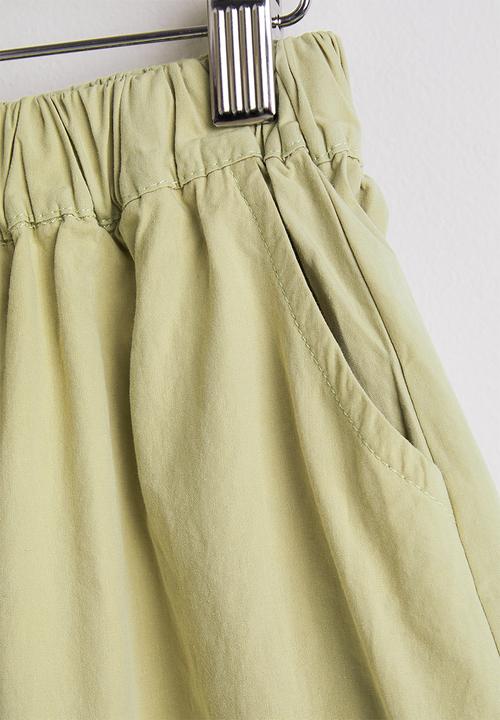 Pop Candy - Extended shoulder shirt and shorts set - sage