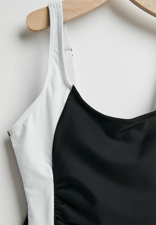 Pop Candy - Contrast side panel bikini - black/white