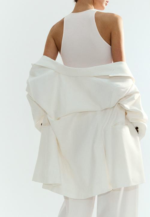 H&M - Sleeveless thong body - white