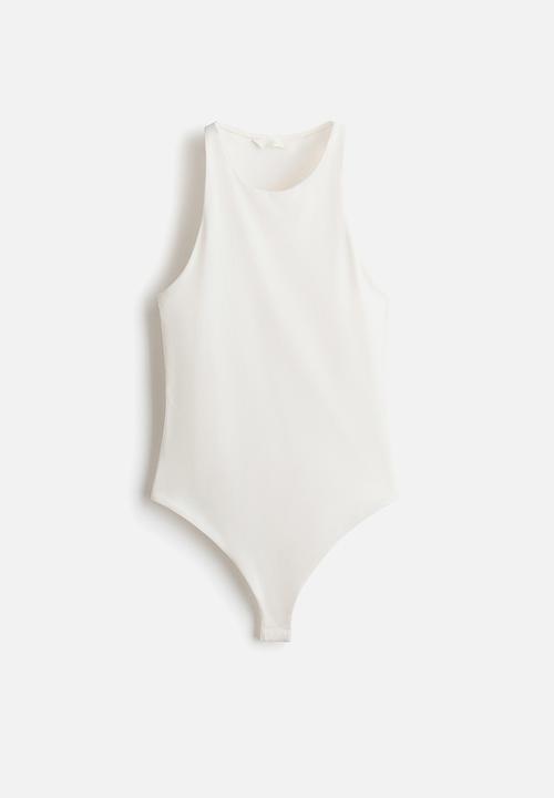 H&M - Sleeveless thong body - white