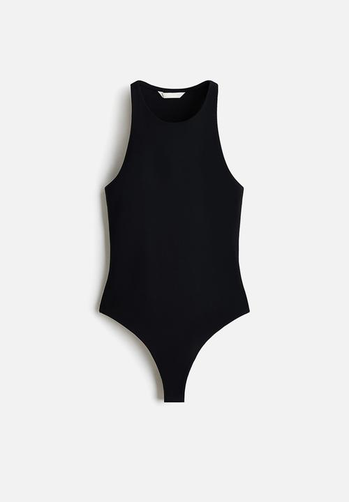 H&M - Sleeveless thong body - black