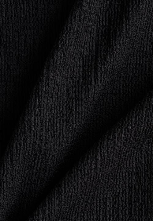 H&M - Crinkled tie-detail top - black