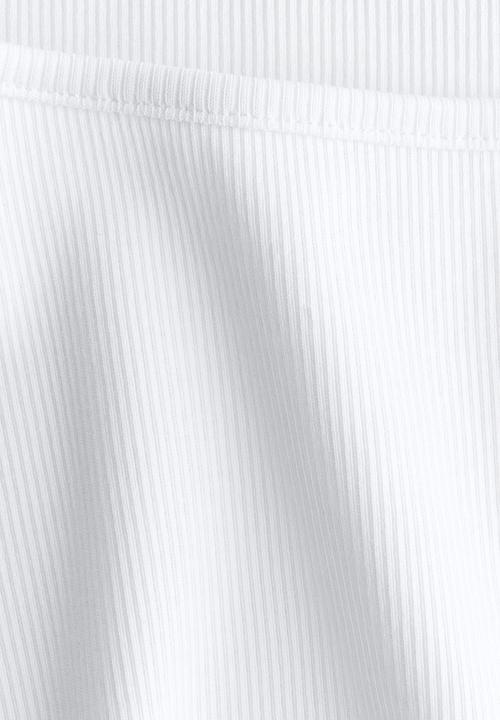 H&M - Ribbed cotton T-shirt - white