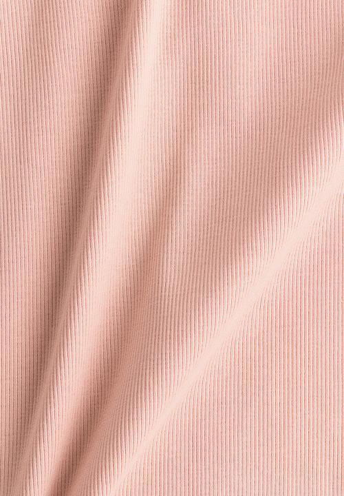 H&M - Ribbed cotton strappy top - light pink