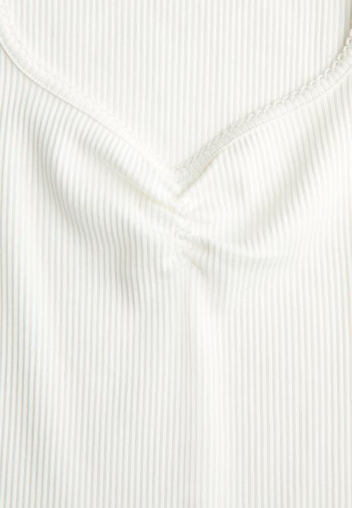 H&M - Ribbed cotton vest top - white