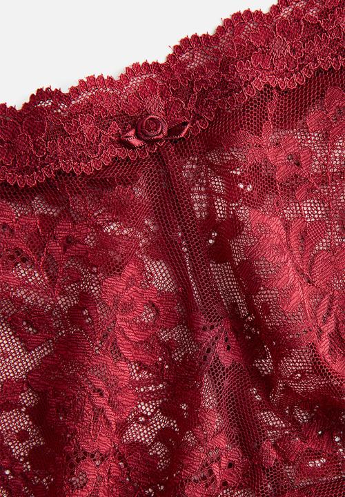 H&M - 2-Pack lace hipster briefs - dark red