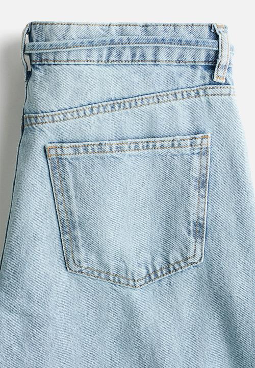 H&M - Wide regular waist ankle jeans - light denim blue
