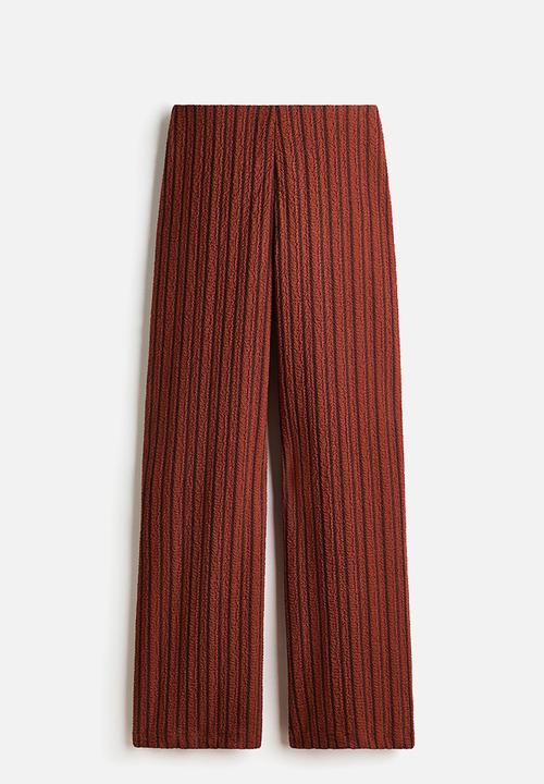 H&M - Wide crinkled trousers - dark orange