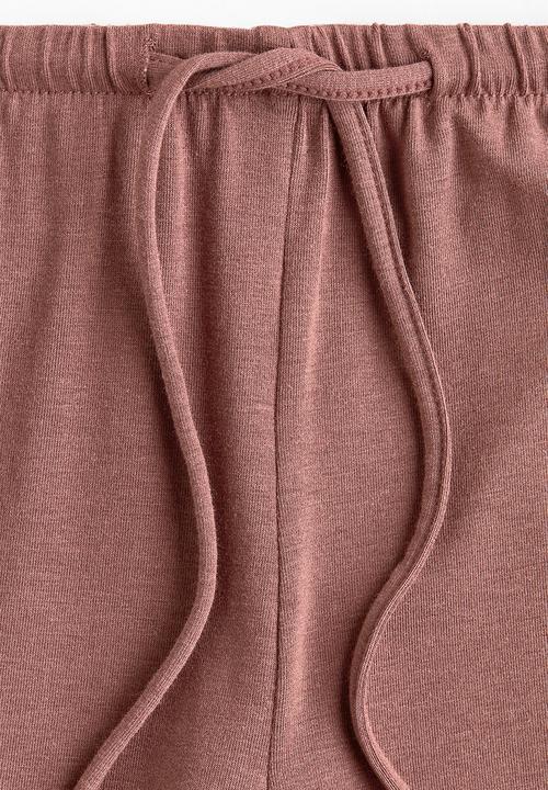H&M - Viscose-blend pyjama bottoms - dark dusty pink