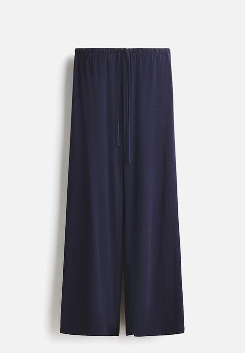 H&M - Viscose-blend pyjama bottoms - dark blue