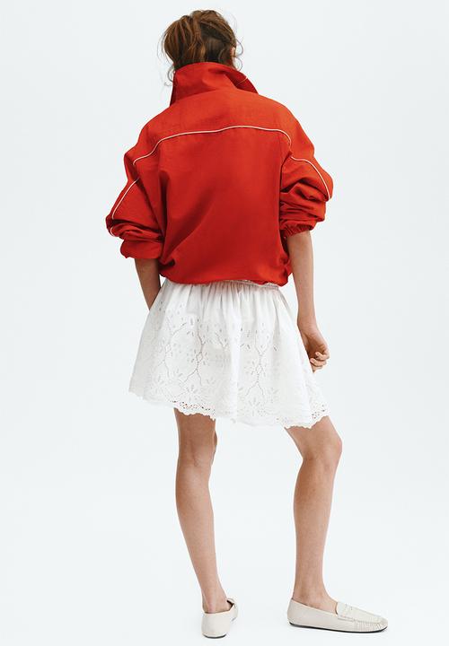 H&M - Broderie-anglaise drawstring skirt - white