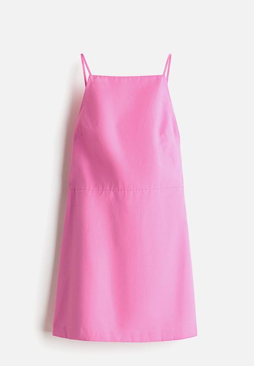 H&M - Bow-detail low-back dress - pink