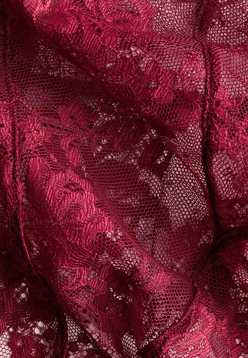 H&M - Lace body - dark red