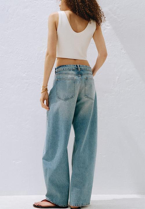 H&M - Barrel regular waist jeans - denim blue