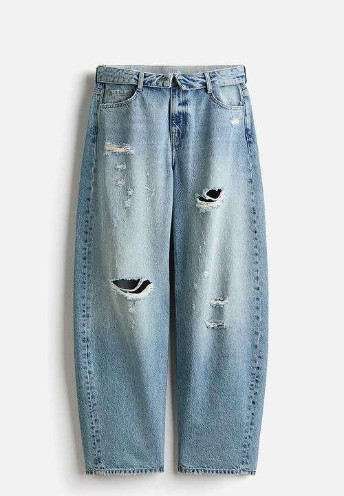 H&M - Barrel regular waist jeans - denim blue